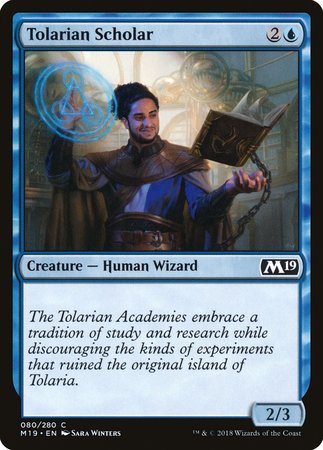 Tolarian Scholar [Core Set 2019] | Dumpster Cat Games