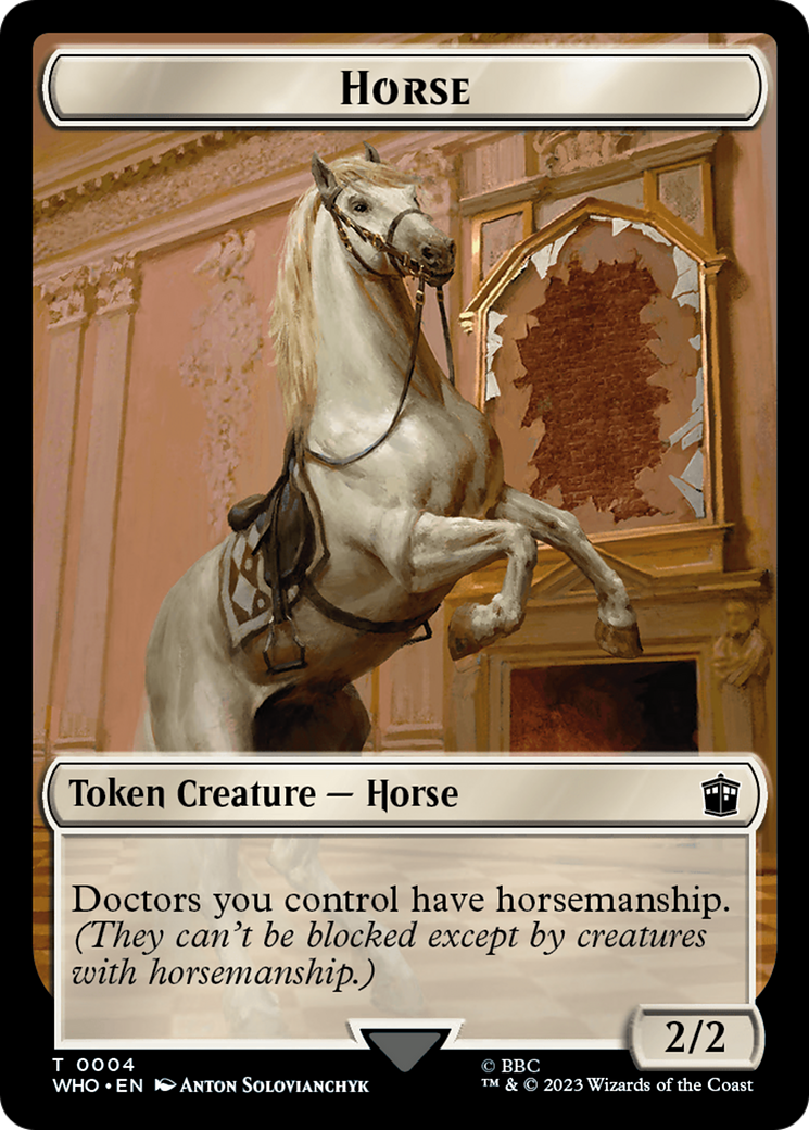 Horse // Soldier Double-Sided Token [Doctor Who Tokens] | Dumpster Cat Games
