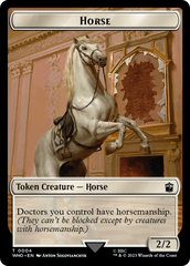 Horse // Cyberman Double-Sided Token [Doctor Who Tokens] | Dumpster Cat Games