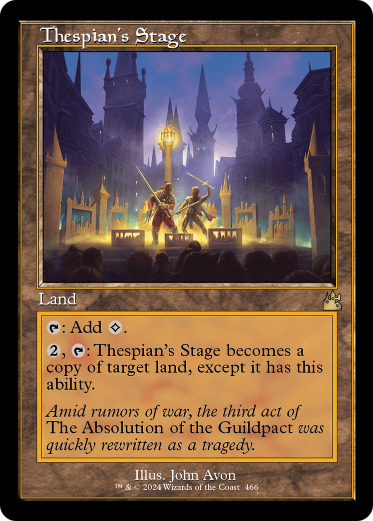 Thespian's Stage (Retro Frame) [Ravnica Remastered] | Dumpster Cat Games