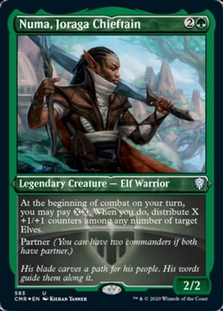 Numa, Joraga Chieftain (Foil Etched) [Commander Legends] | Dumpster Cat Games