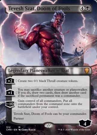 Tevesh Szat, Doom of Fools (Extended Art) [Commander Legends] | Dumpster Cat Games