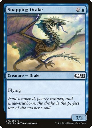 Snapping Drake [Core Set 2019] | Dumpster Cat Games