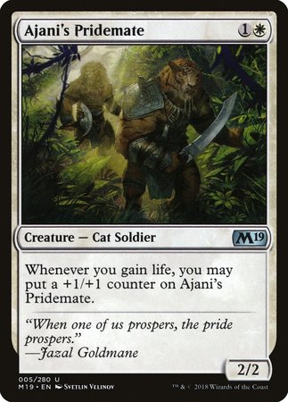 Ajani's Pridemate [Core Set 2019] | Dumpster Cat Games