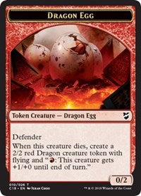 Dragon Egg // Dragon Double-sided Token [Commander 2018 Tokens] | Dumpster Cat Games