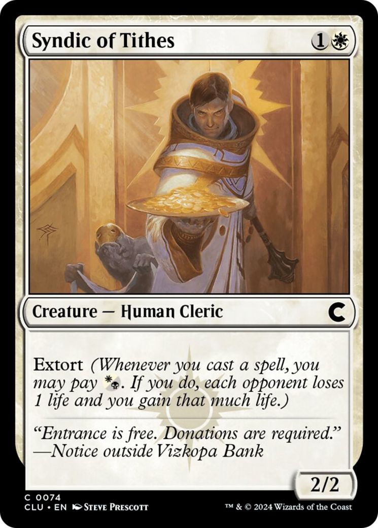 Syndic of Tithes [Ravnica: Clue Edition] | Dumpster Cat Games