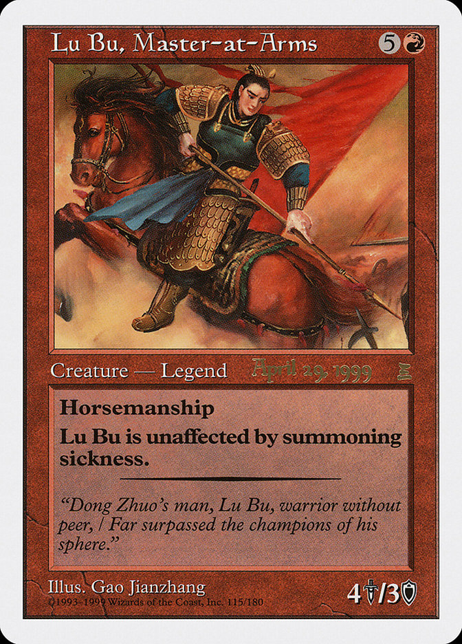 Lu Bu, Master-at-Arms (April 29, 1999) [Portal Three Kingdoms Promos] | Dumpster Cat Games
