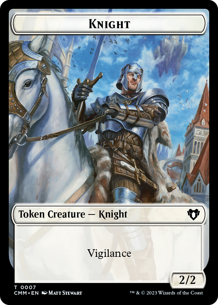 Human Soldier // Knight Double-Sided Token [Commander Masters Tokens] | Dumpster Cat Games