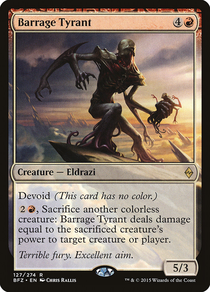 Barrage Tyrant [Battle for Zendikar] | Dumpster Cat Games