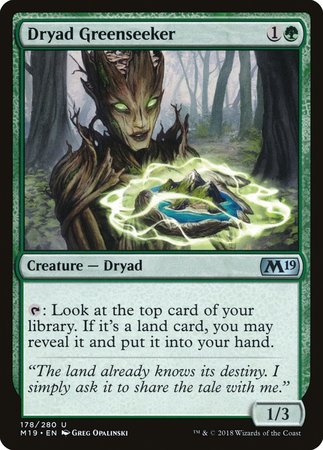 Dryad Greenseeker [Core Set 2019] | Dumpster Cat Games