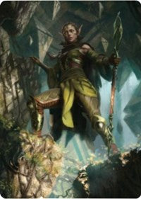 Nissa of Shadowed Boughs 1 Art Card [Zendikar Rising Art Series] | Dumpster Cat Games