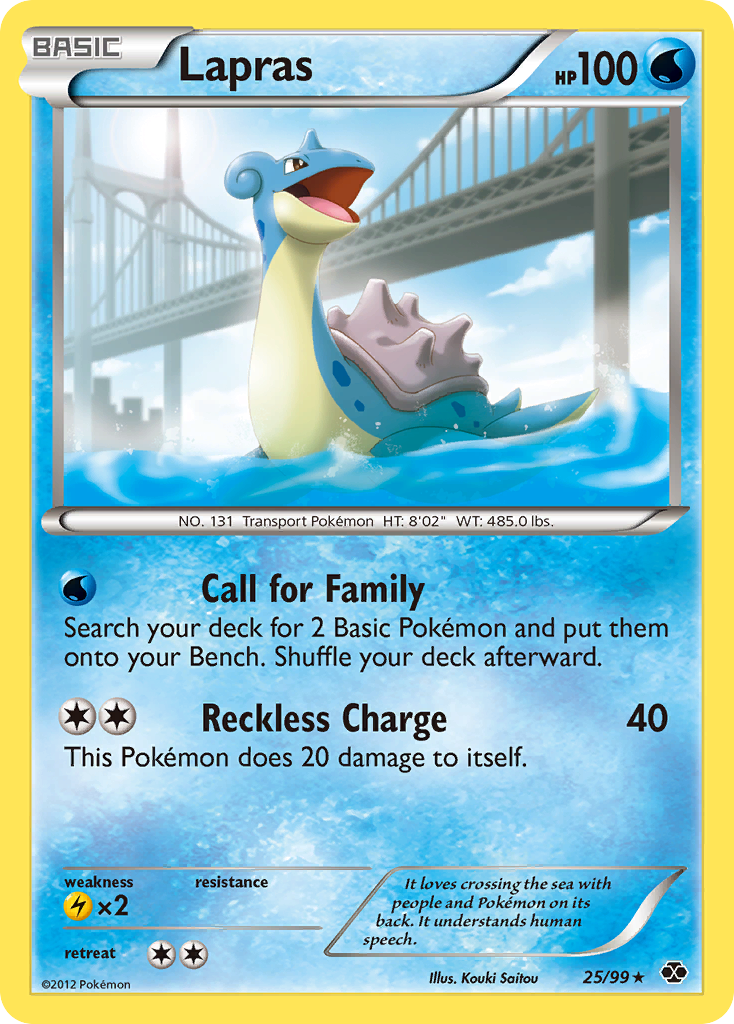 Lapras (25/99) [Black & White: Next Destinies] | Dumpster Cat Games