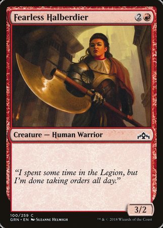 Fearless Halberdier [Guilds of Ravnica] | Dumpster Cat Games