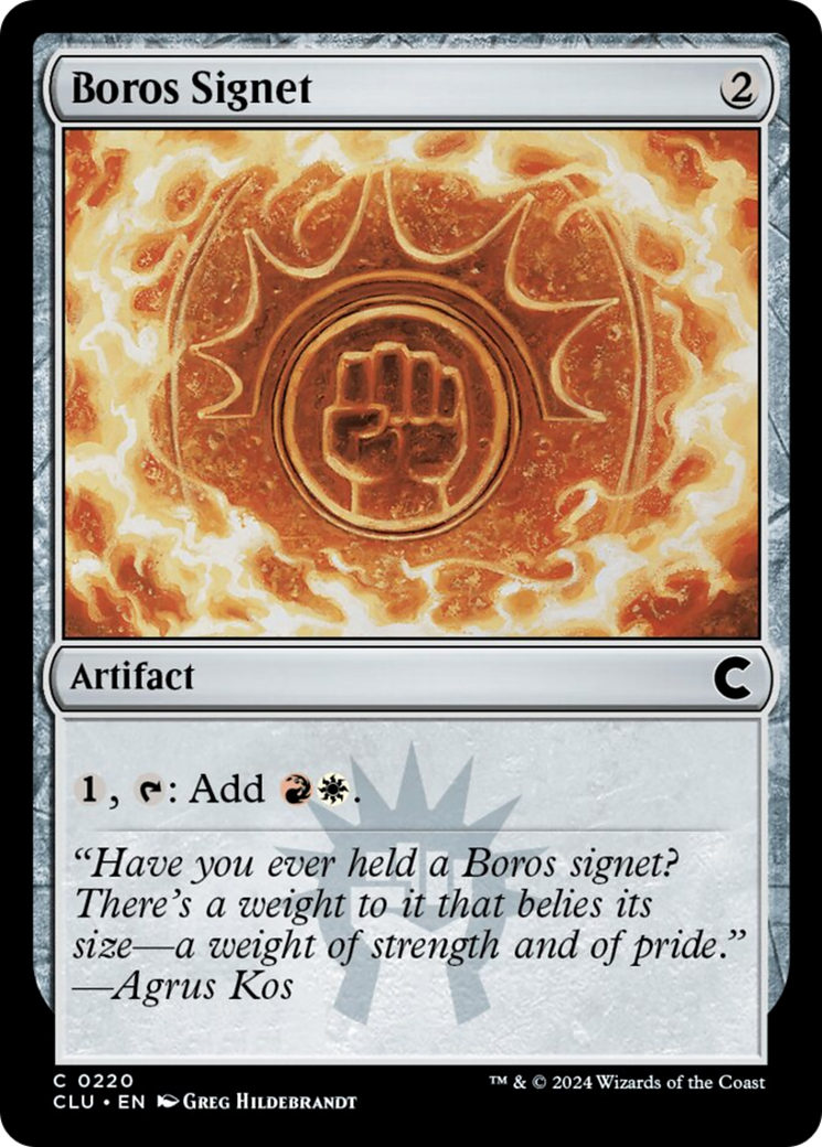 Boros Signet [Ravnica: Clue Edition] | Dumpster Cat Games