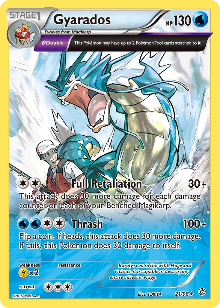 Gyarados (21/98) (Theme Deck Exclusive) [XY: Ancient Origins] | Dumpster Cat Games