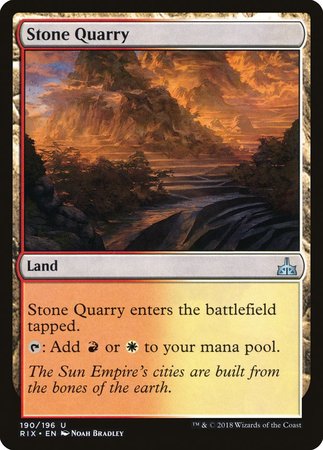 Stone Quarry [Rivals of Ixalan] | Dumpster Cat Games
