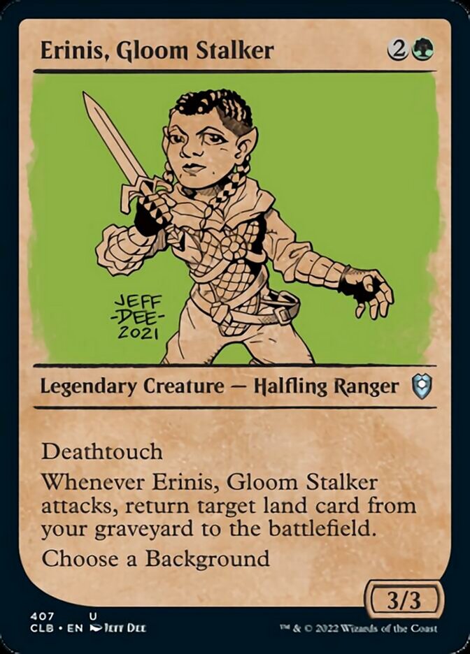 Erinis, Gloom Stalker (Showcase) [Commander Legends: Battle for Baldur's Gate] | Dumpster Cat Games