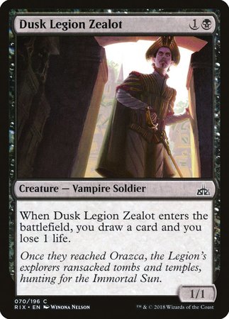 Dusk Legion Zealot [Rivals of Ixalan] | Dumpster Cat Games
