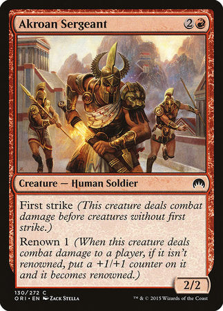 Akroan Sergeant [Magic Origins] | Dumpster Cat Games