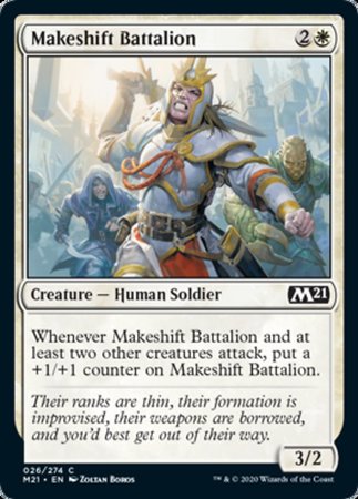Makeshift Battalion [Core Set 2021] | Dumpster Cat Games