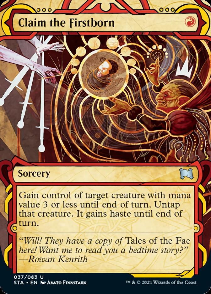 Claim the Firstborn (Etched Foil) [Strixhaven Mystical Archive] | Dumpster Cat Games