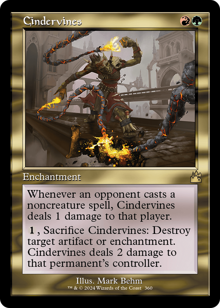 Cindervines (Retro Frame) [Ravnica Remastered] | Dumpster Cat Games