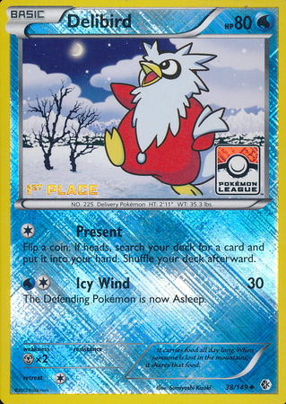 Delibird (38/149) (League Promo 1st Place) [Black & White: Boundaries Crossed] | Dumpster Cat Games