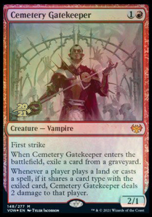 Cemetery Gatekeeper [Innistrad: Crimson Vow Prerelease Promos] | Dumpster Cat Games