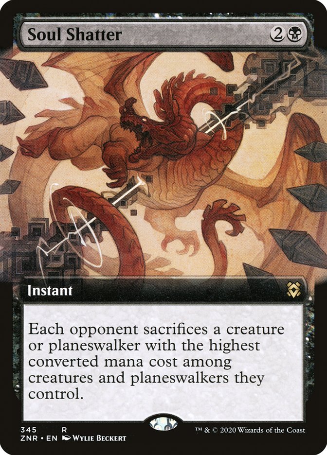 Soul Shatter (Extended Art) [Zendikar Rising] | Dumpster Cat Games