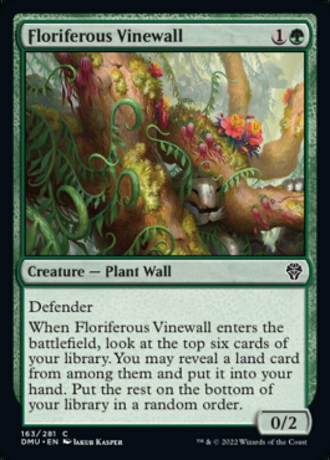 Floriferous Vinewall [Dominaria United] | Dumpster Cat Games