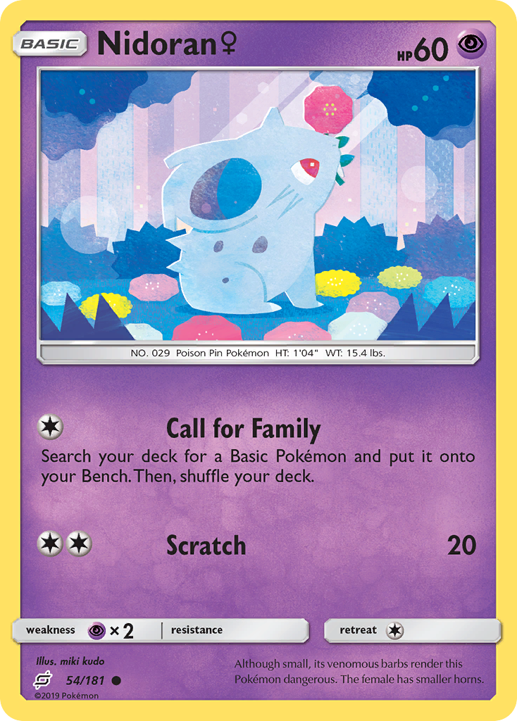 Nidoran (54/181) (Female) [Sun & Moon: Team Up] | Dumpster Cat Games