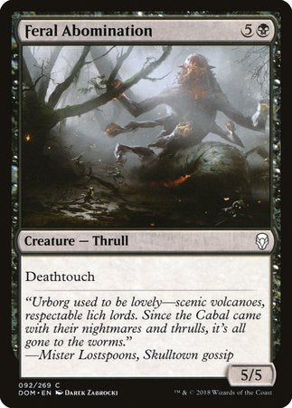 Feral Abomination [Dominaria] | Dumpster Cat Games