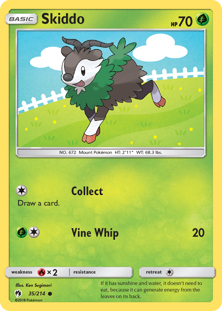 Skiddo (35/214) [Sun & Moon: Lost Thunder] | Dumpster Cat Games