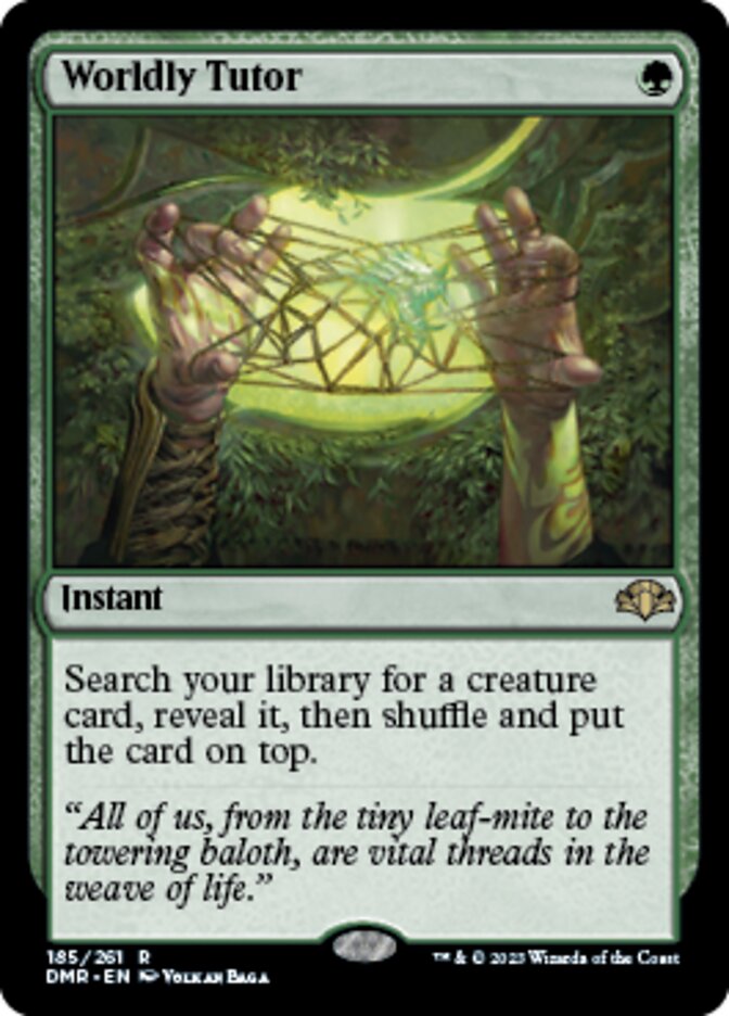 Worldly Tutor [Dominaria Remastered] | Dumpster Cat Games