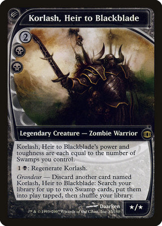 Korlash, Heir to Blackblade [Future Sight] | Dumpster Cat Games