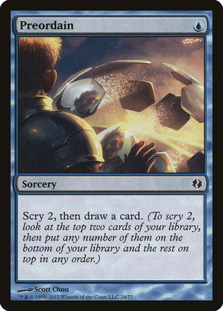 Preordain [Duel Decks: Venser vs. Koth] | Dumpster Cat Games