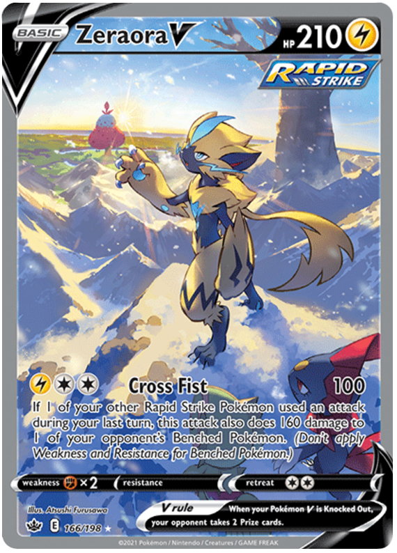 Zeraora V (166/198) [Sword & Shield: Chilling Reign] | Dumpster Cat Games