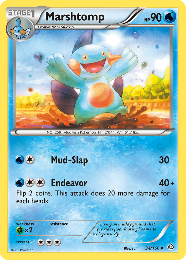 Marshtomp (34/160) [XY: Primal Clash] | Dumpster Cat Games