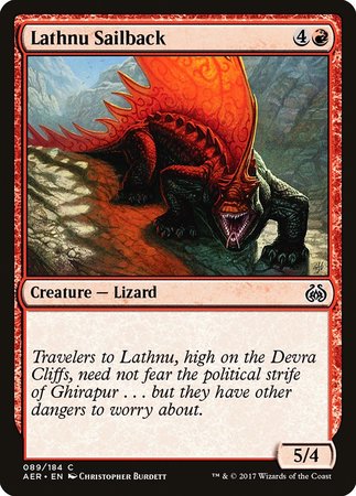Lathnu Sailback [Aether Revolt] | Dumpster Cat Games