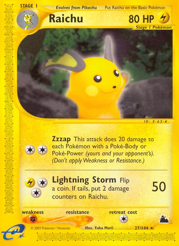 Raichu (27/144) [Skyridge] | Dumpster Cat Games