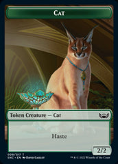 Cat // Wizard Double-sided Token [Streets of New Capenna Tokens] | Dumpster Cat Games