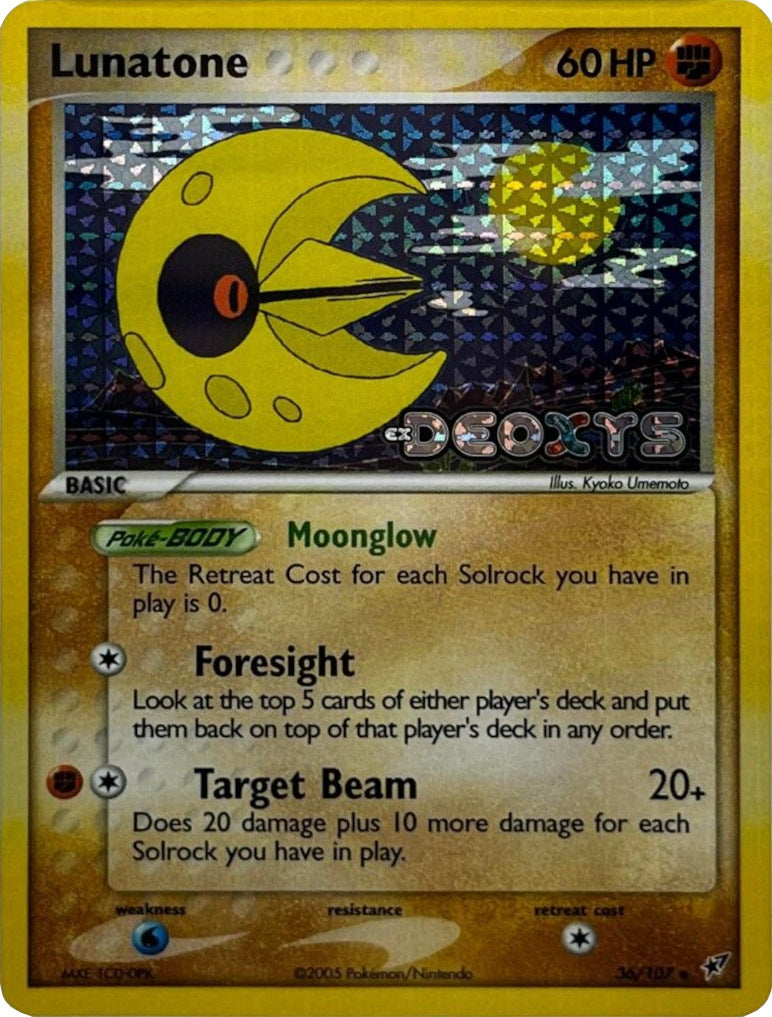 Lunatone (36/107) (Stamped) [EX: Deoxys] | Dumpster Cat Games