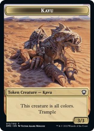 Kavu // Bear Double-sided Token [Dominaria United Commander Tokens] | Dumpster Cat Games