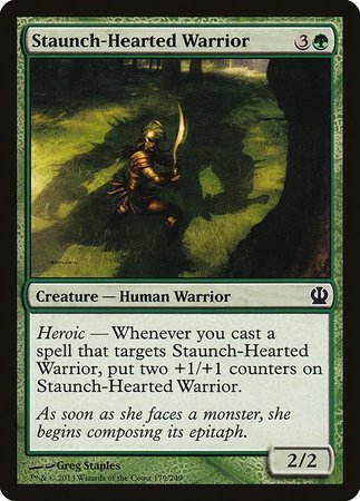 Staunch-Hearted Warrior [Theros] | Dumpster Cat Games