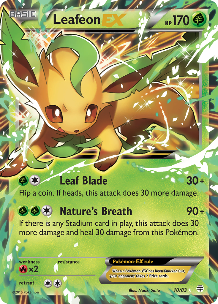 Leafeon EX (10/83) [XY: Generations] | Dumpster Cat Games
