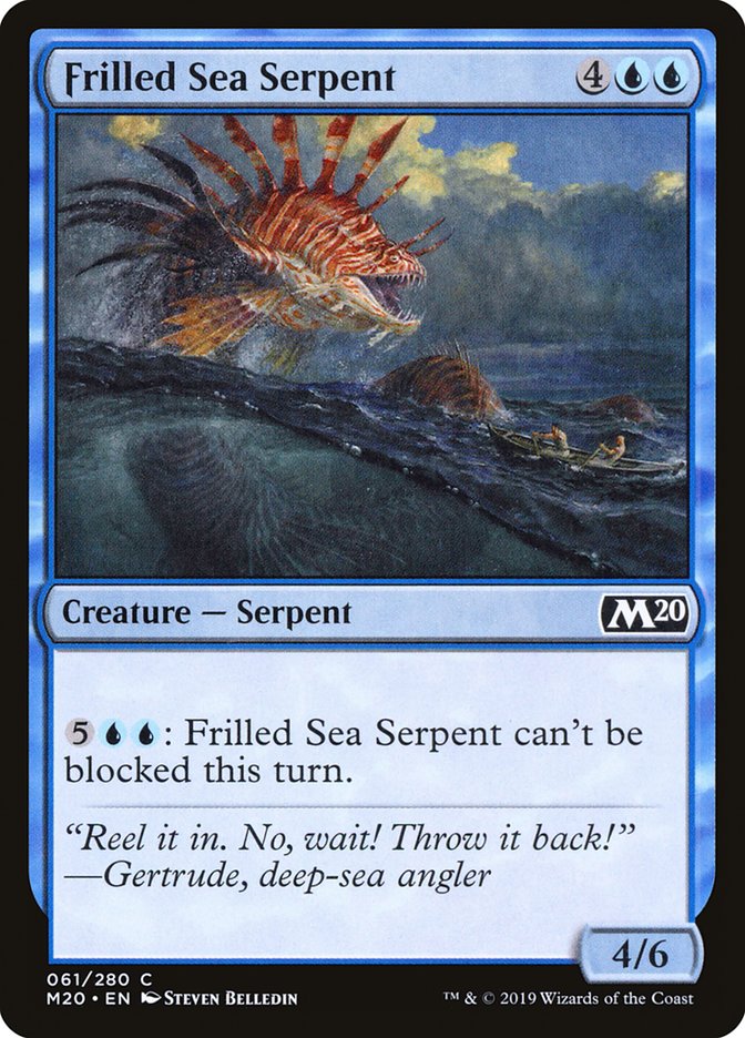 Frilled Sea Serpent [Core Set 2020] | Dumpster Cat Games