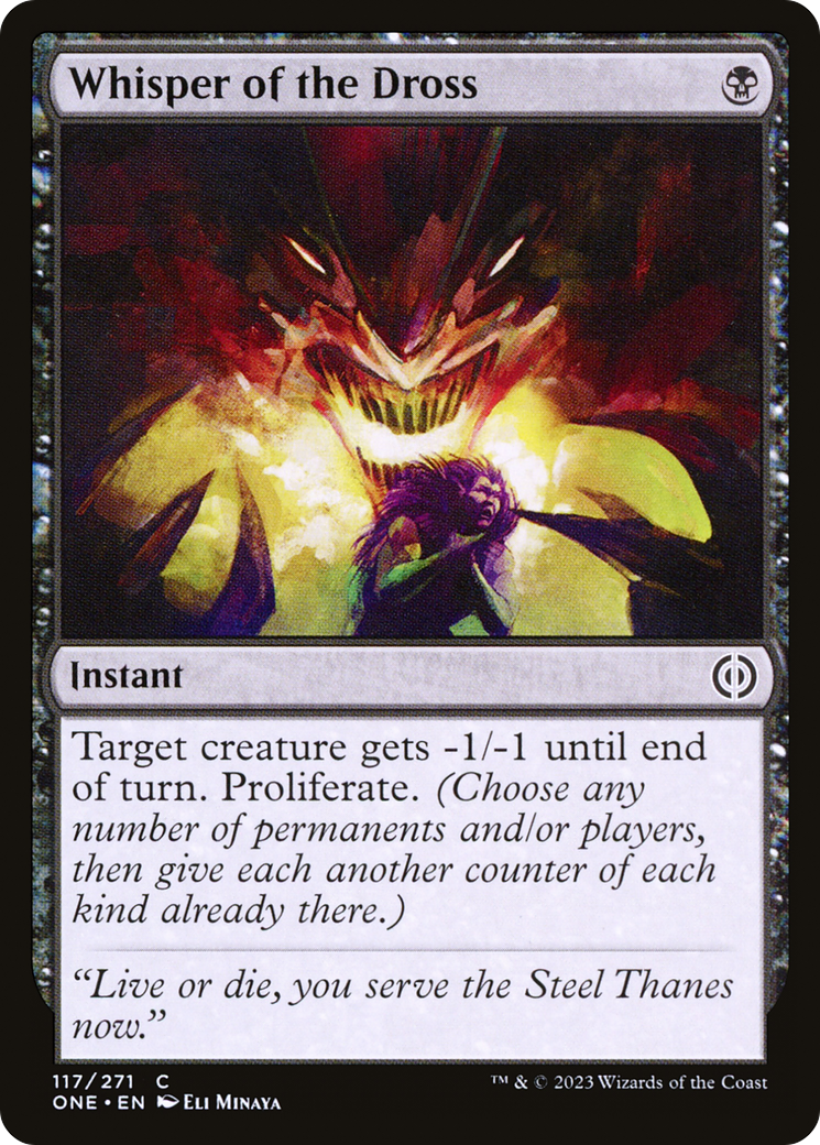 Whisper of the Dross [Phyrexia: All Will Be One] | Dumpster Cat Games