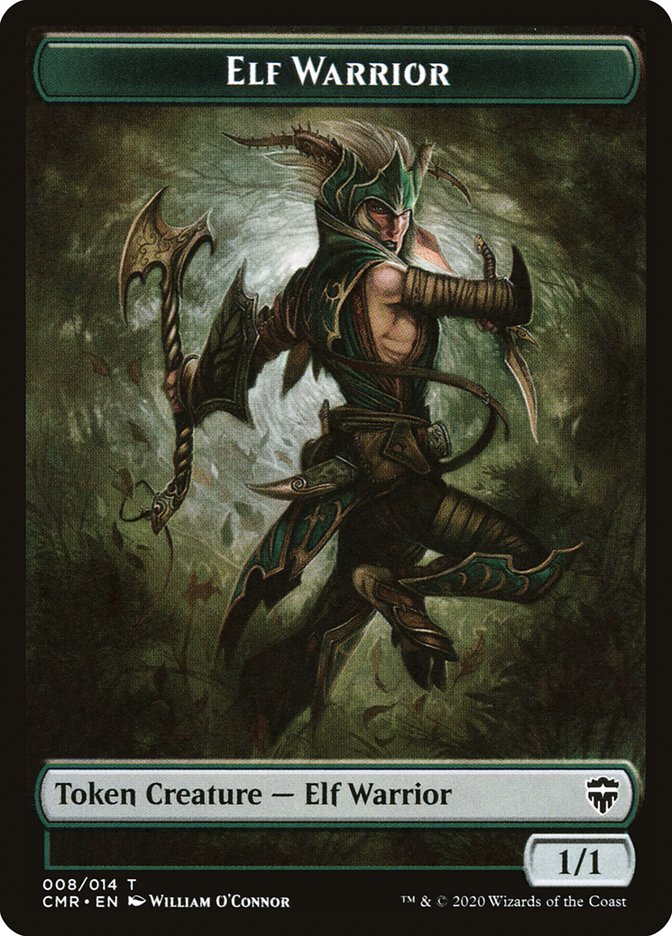 Copy (013) // Elf Warrior Token [Commander Legends Tokens] | Dumpster Cat Games