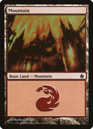 Mountain (34) [Premium Deck Series: Fire and Lightning] | Dumpster Cat Games