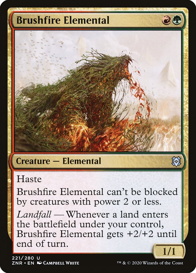 Brushfire Elemental [Zendikar Rising] | Dumpster Cat Games